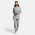 Dorevelle | Women's Ribbed Set with Mock Neck & Wide-Leg Style for a Chic and Comfortable Look