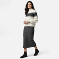 Dorevelle | Women's Knit Set – High Neck Pullover and Elegant Mid-Length Skirt
