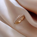 Elegant gold ring with noble pearl accents