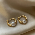 Exquisite golden pearl earrings for a touch of elegance