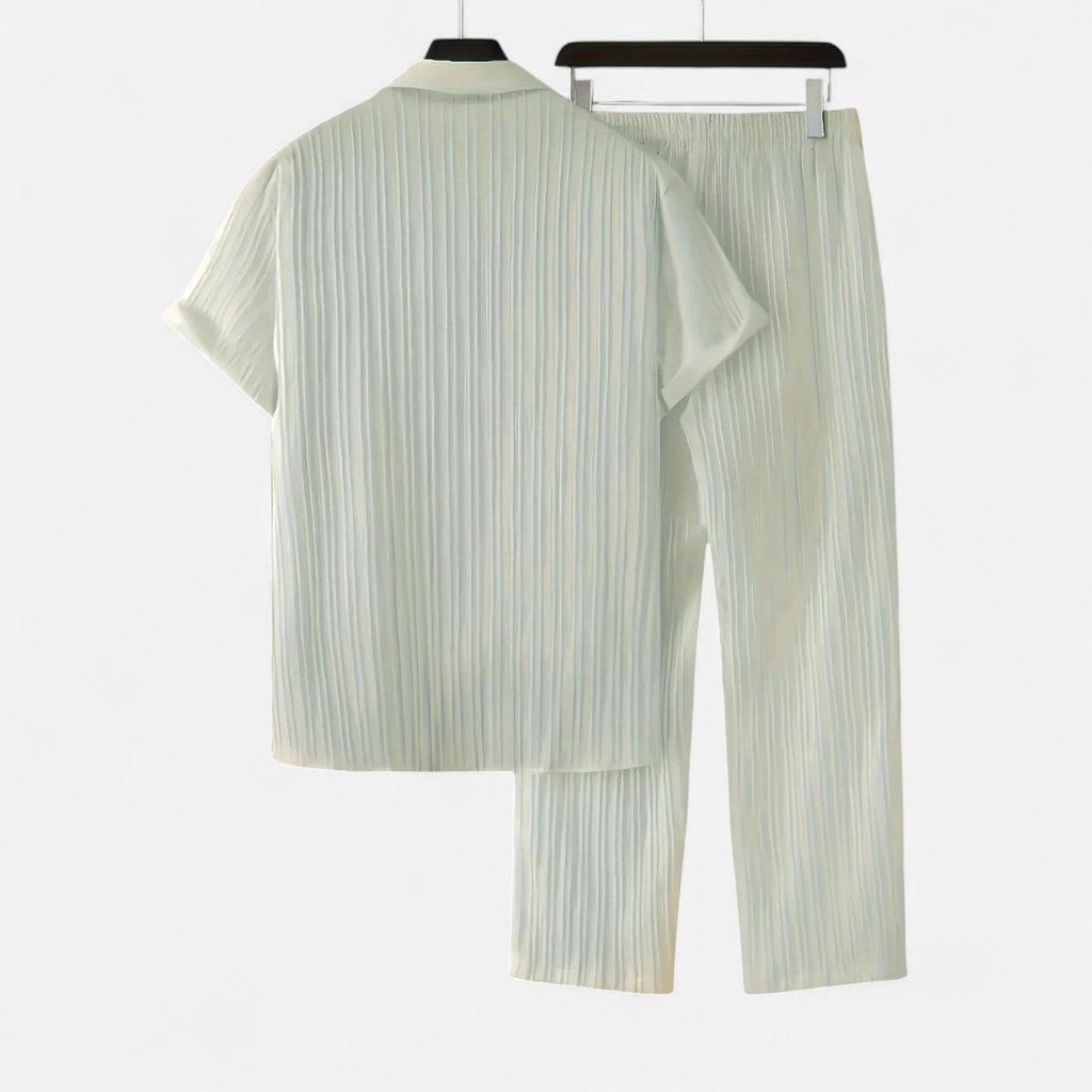 Dorevelle Men’s Linen Set – Stylish Riviera Button-Up Comfort