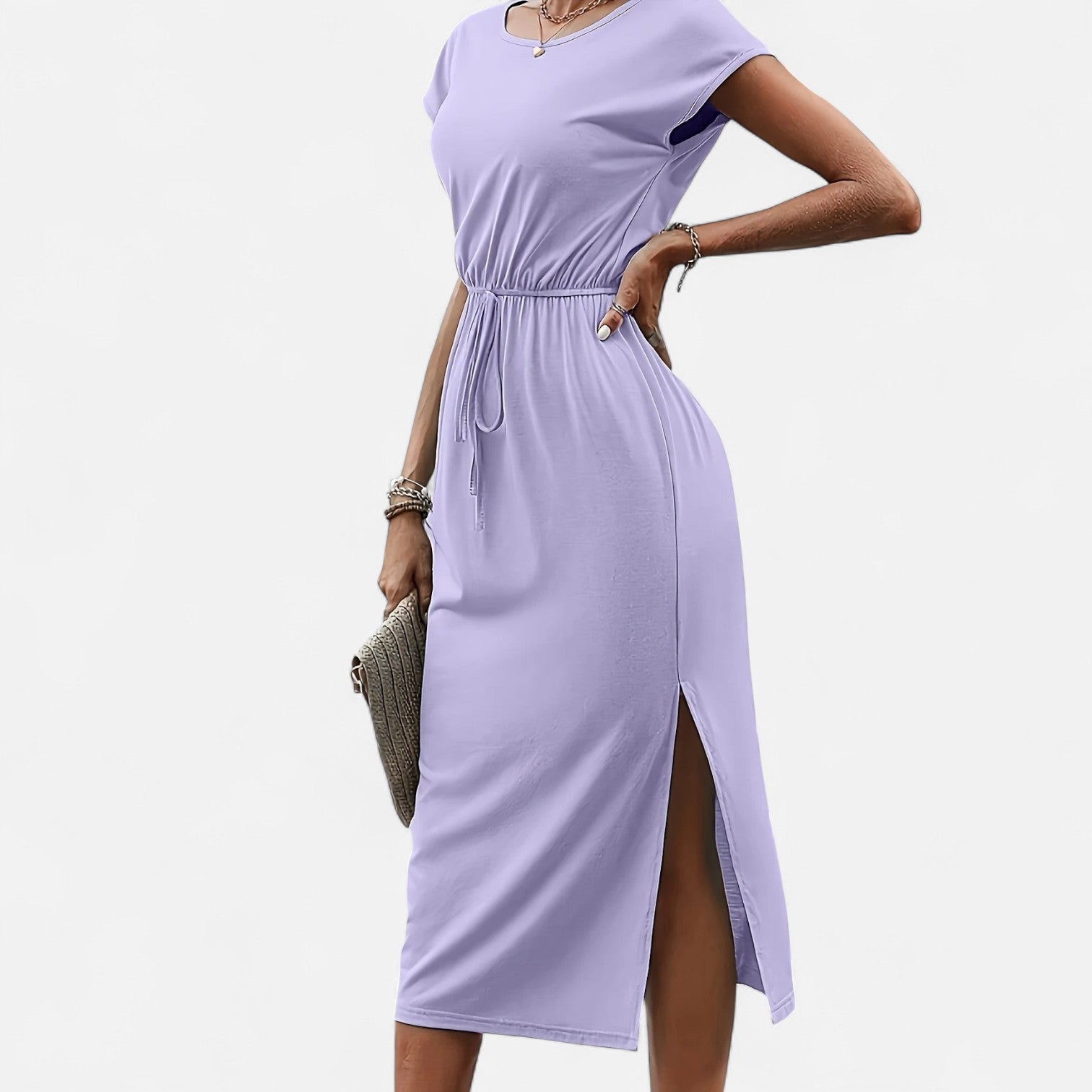 Dorevelle Women's Elegant White Dress with Stylish Heritage Knot Detail