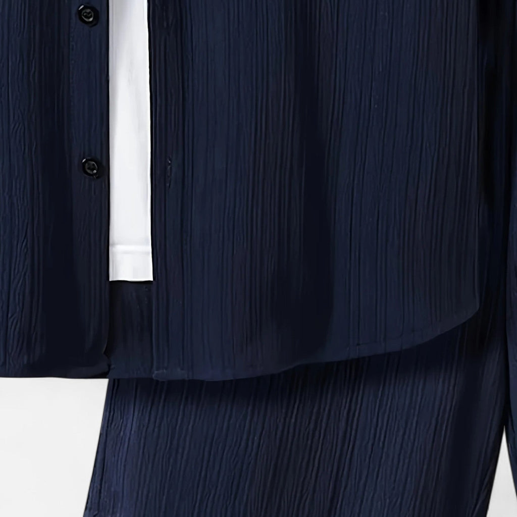 Dorevelle Men’s Linen Set – Stylish Riviera Button-Up Comfort