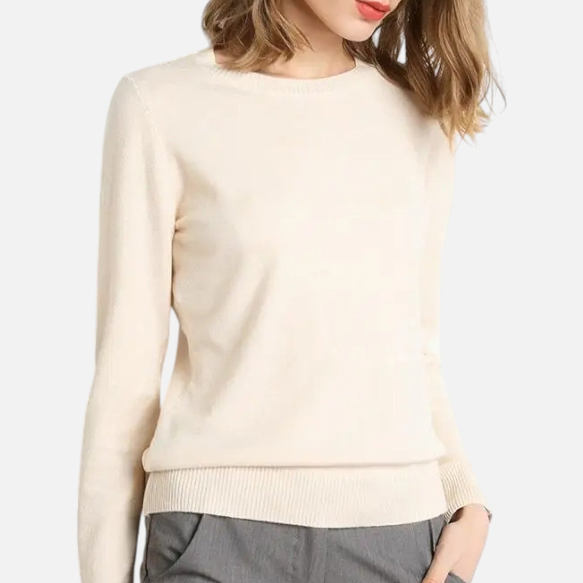 Dorevelle | Damen Merino-Wollpullover – Zeitlose O-Ausschnitt Eleganz