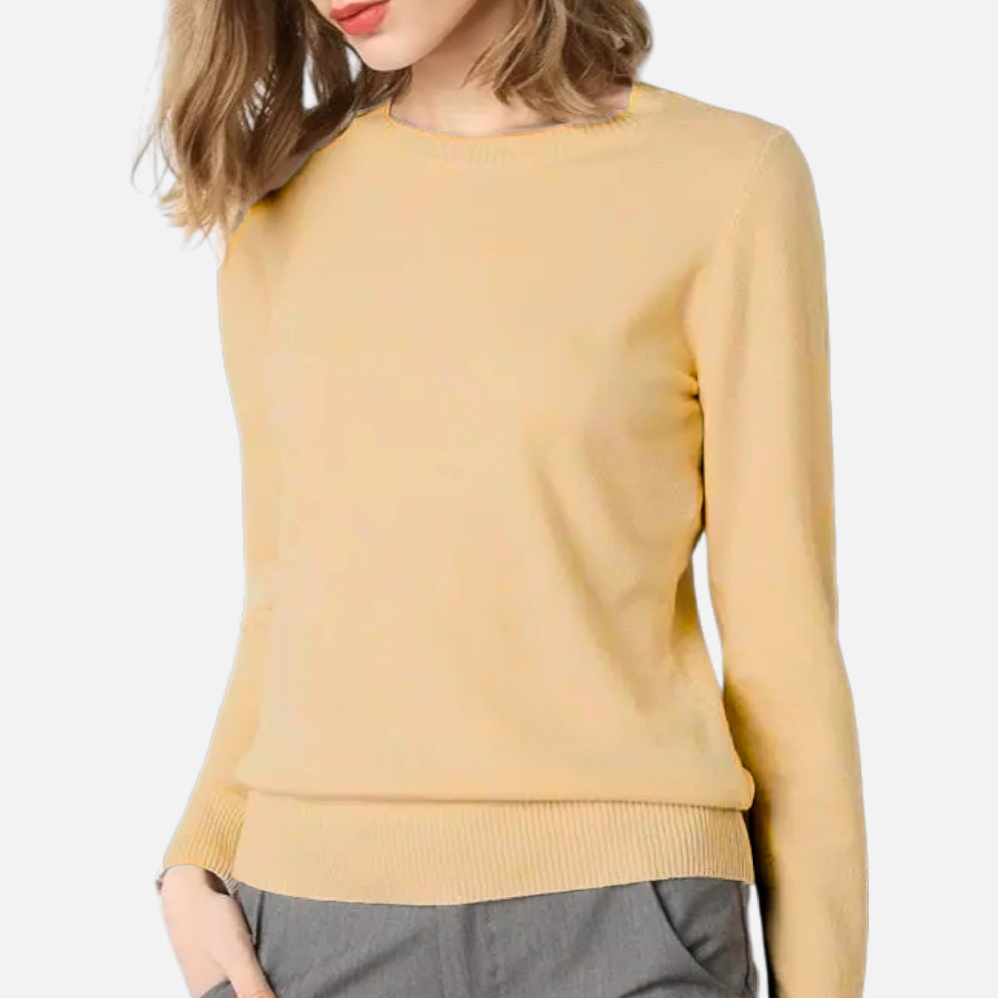 Dorevelle | Damen Merino-Wollpullover – Zeitlose O-Ausschnitt Eleganz