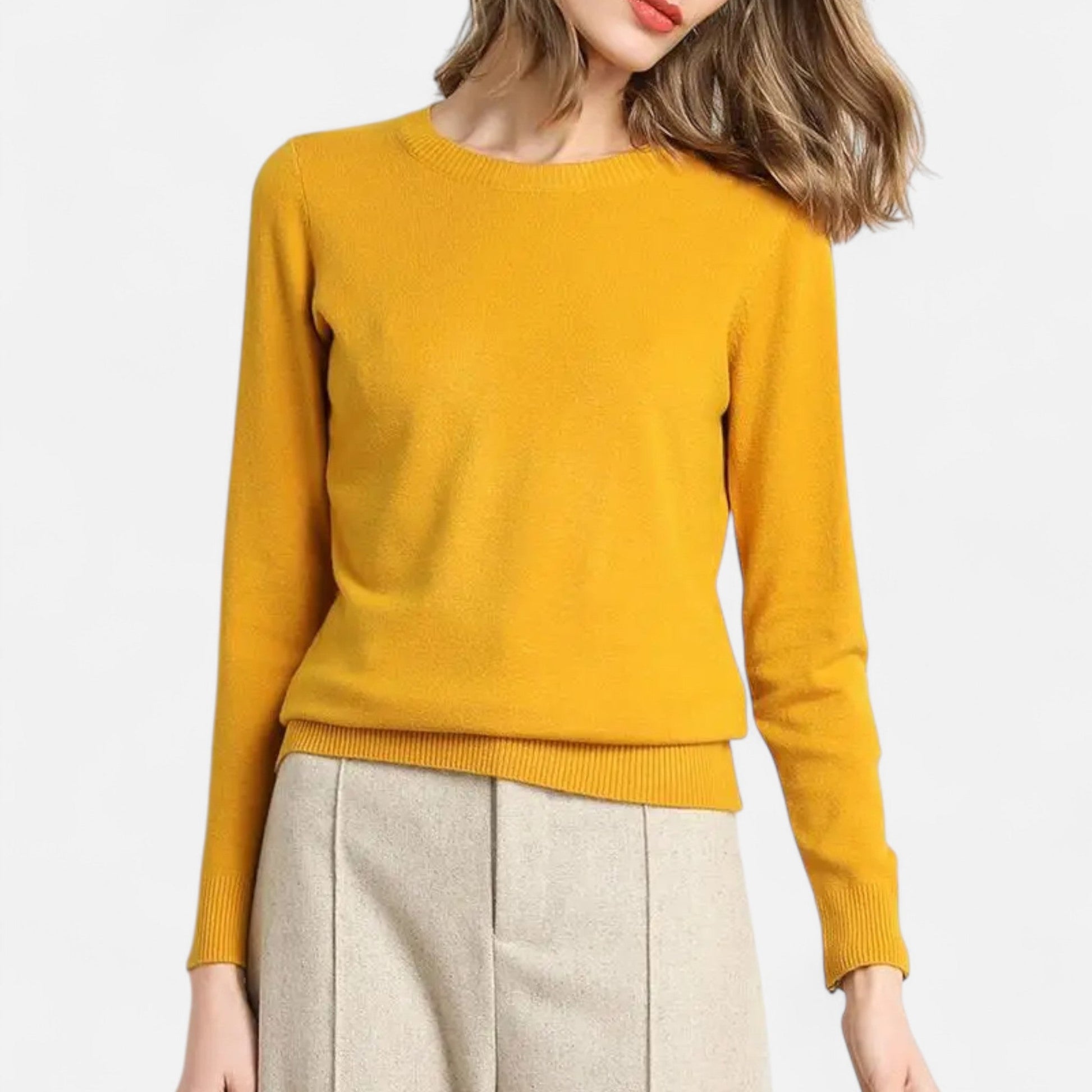 Dorevelle | Damen Merino-Wollpullover – Zeitlose O-Ausschnitt Eleganz