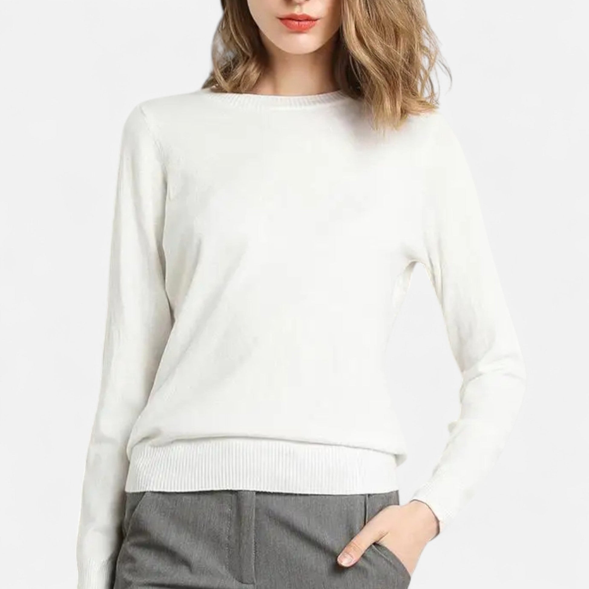 Dorevelle | Damen Merino-Wollpullover – Zeitlose O-Ausschnitt Eleganz