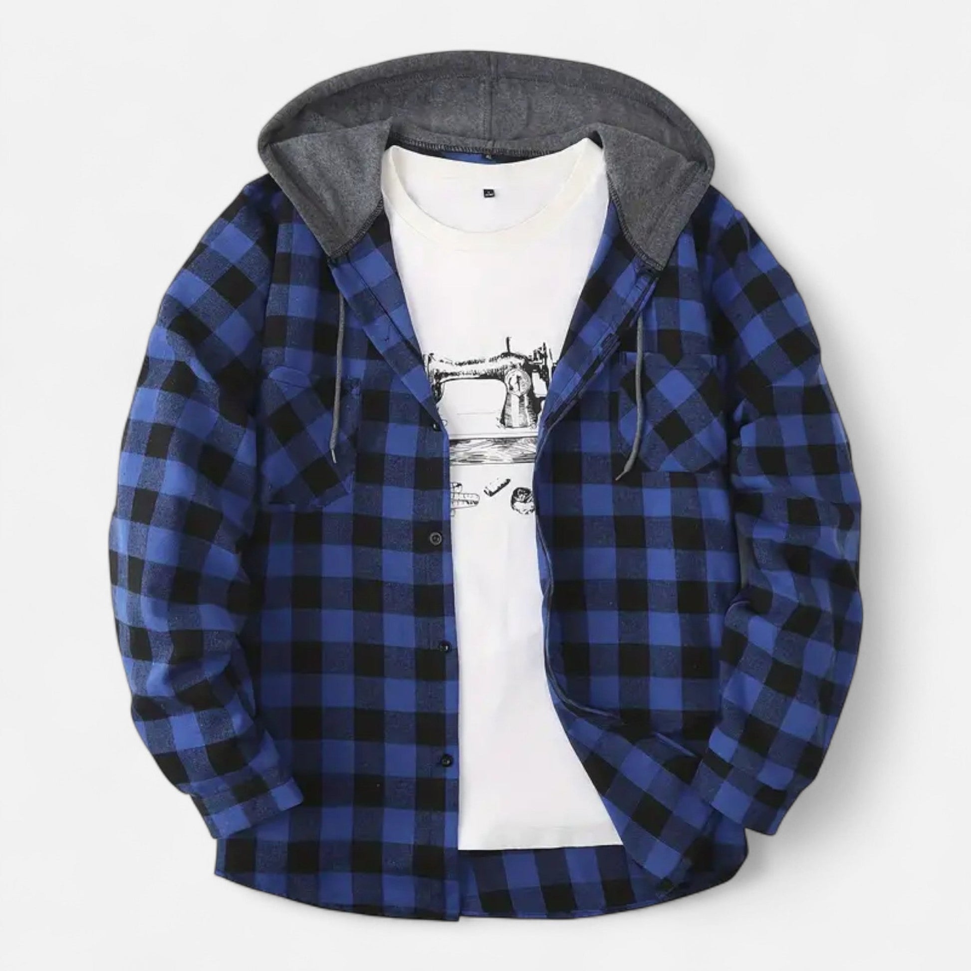 Dorevelle men’s stylish button-up hooded sweater for a casual yet trendy look