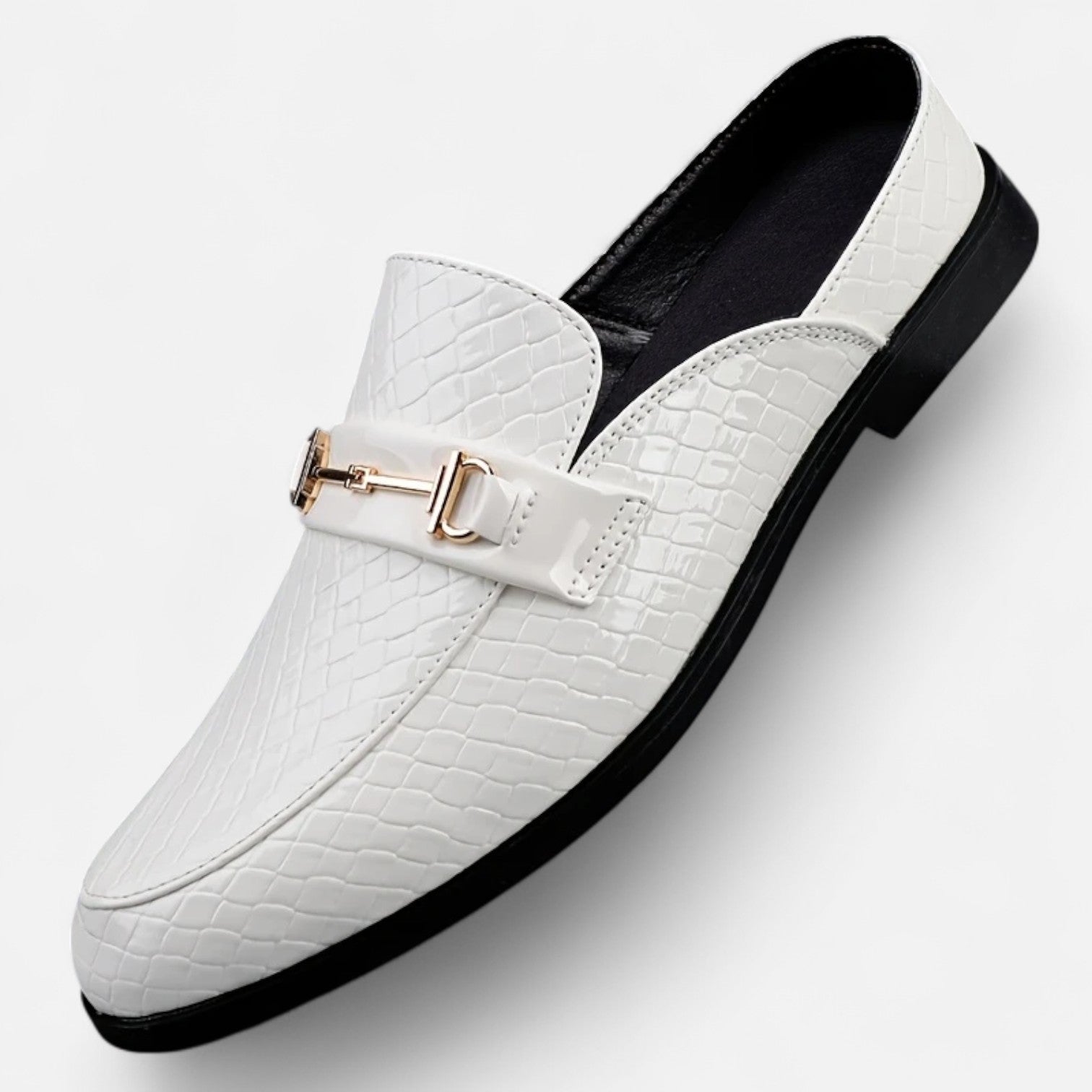 Dorevelle Men’s Dress Loafers with Stylish Buckle & Classic Round Toe Design
