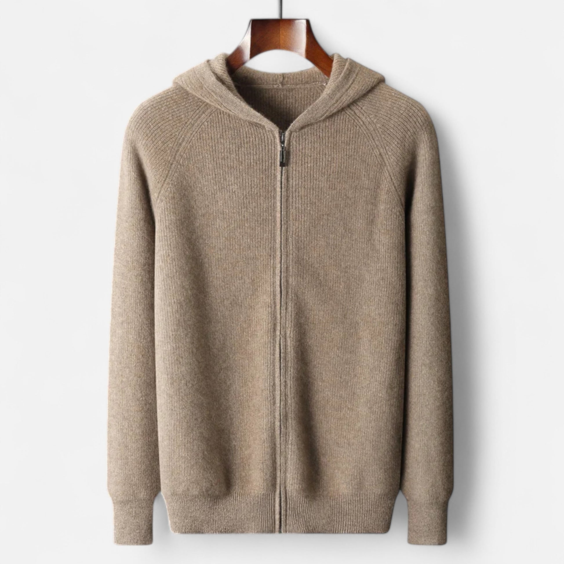 Dorevelle | Herren Zipper-Hoodie aus Heritage Merino Wolls Signatur-Design