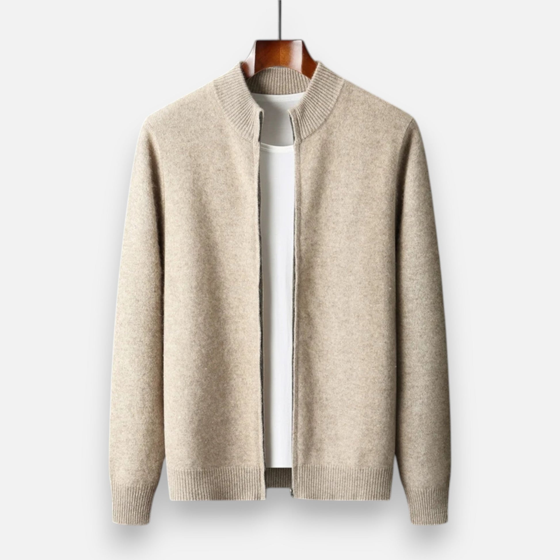 Dorevelle Men’s Zipped Sweater in Heritage Merino Knit – Stylish Warmth for Everyday Comfort