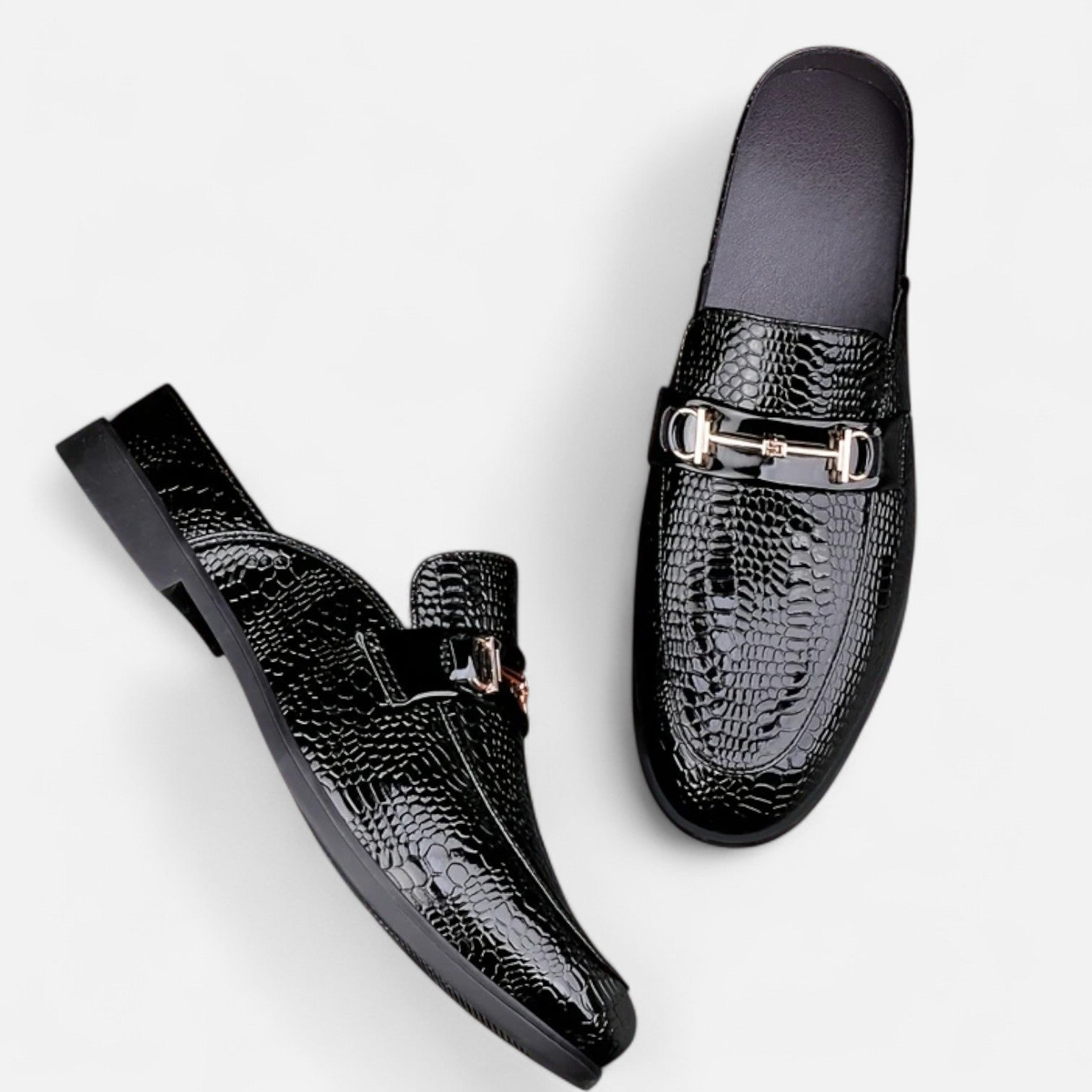 Dorevelle Men’s Dress Loafers with Stylish Buckle & Classic Round Toe Design