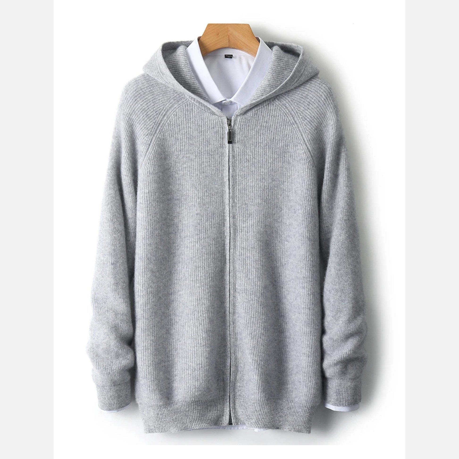 Dorevelle | Herren Zipper-Hoodie aus Heritage Merino Wolls Signatur-Design