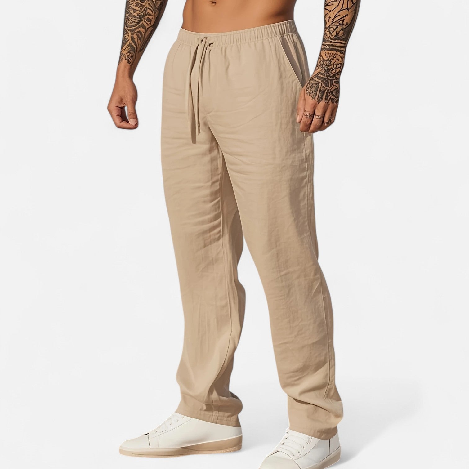 Dorevelle Men’s Linen Trousers – Classic Heritage Relaxed Fit for Ultimate Comfort