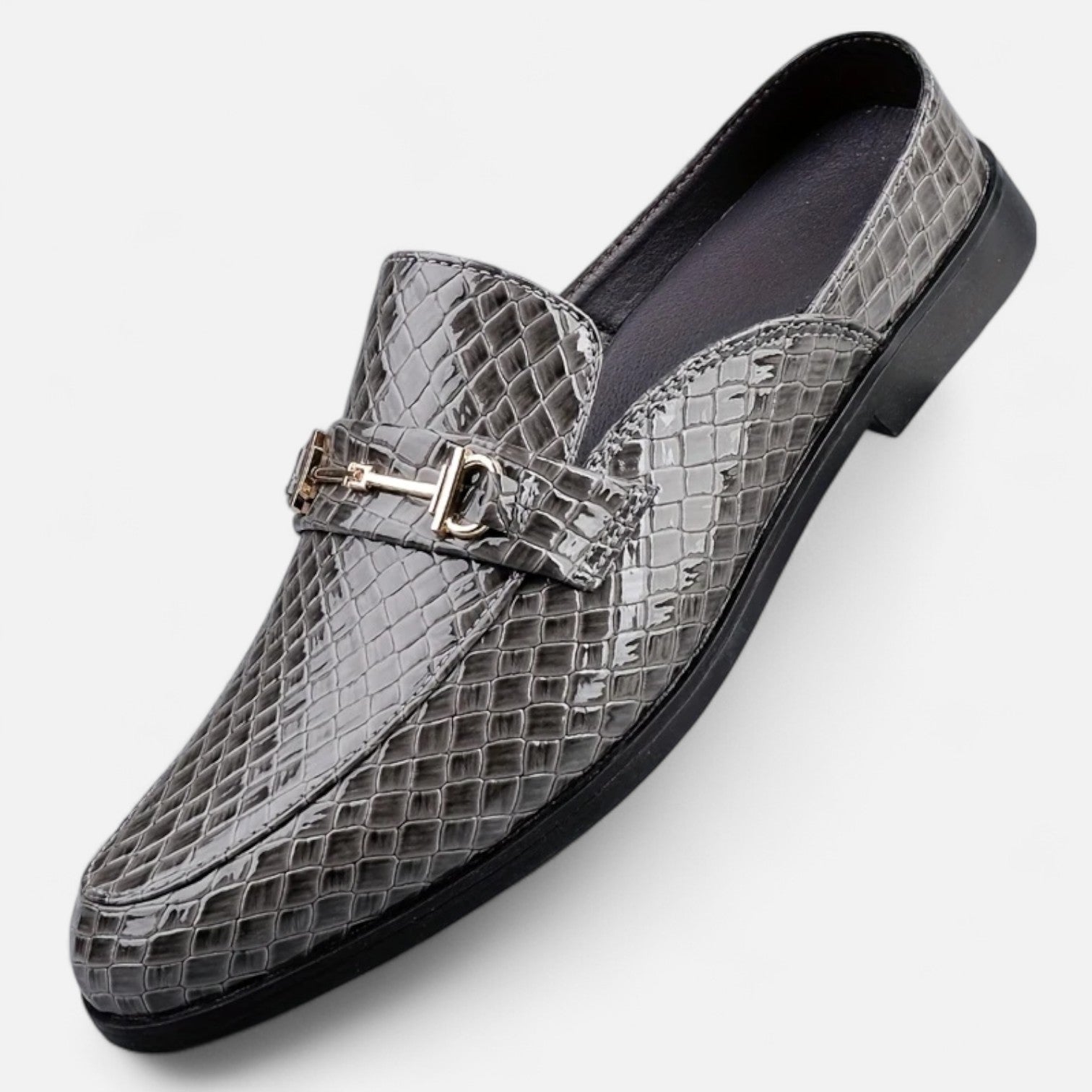 Dorevelle Men’s Dress Loafers with Stylish Buckle & Classic Round Toe Design