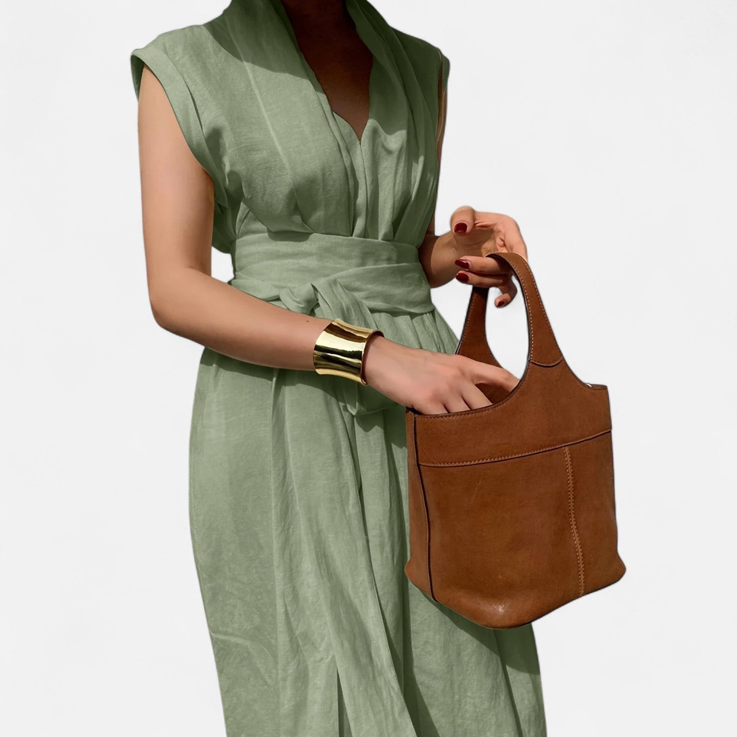 Dorevelle Women's Sleeveless Linen Dress – Elegant Heritage Style for Chic Summery Looks