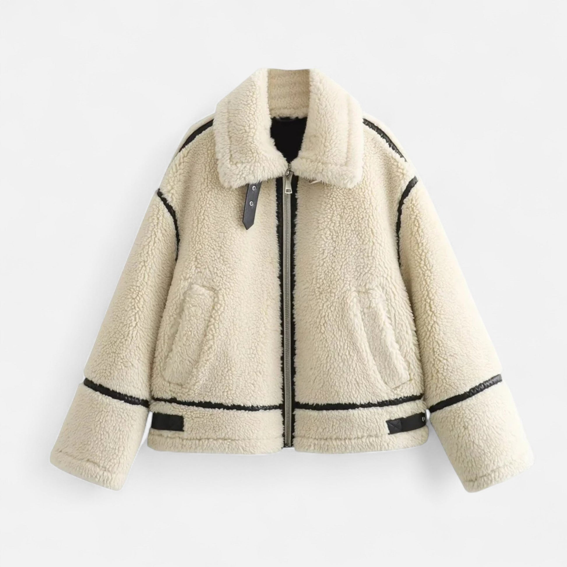 Dorevelle Damen Wollfell-Jacke – Stilvolle Herbst- und Wintereleganz