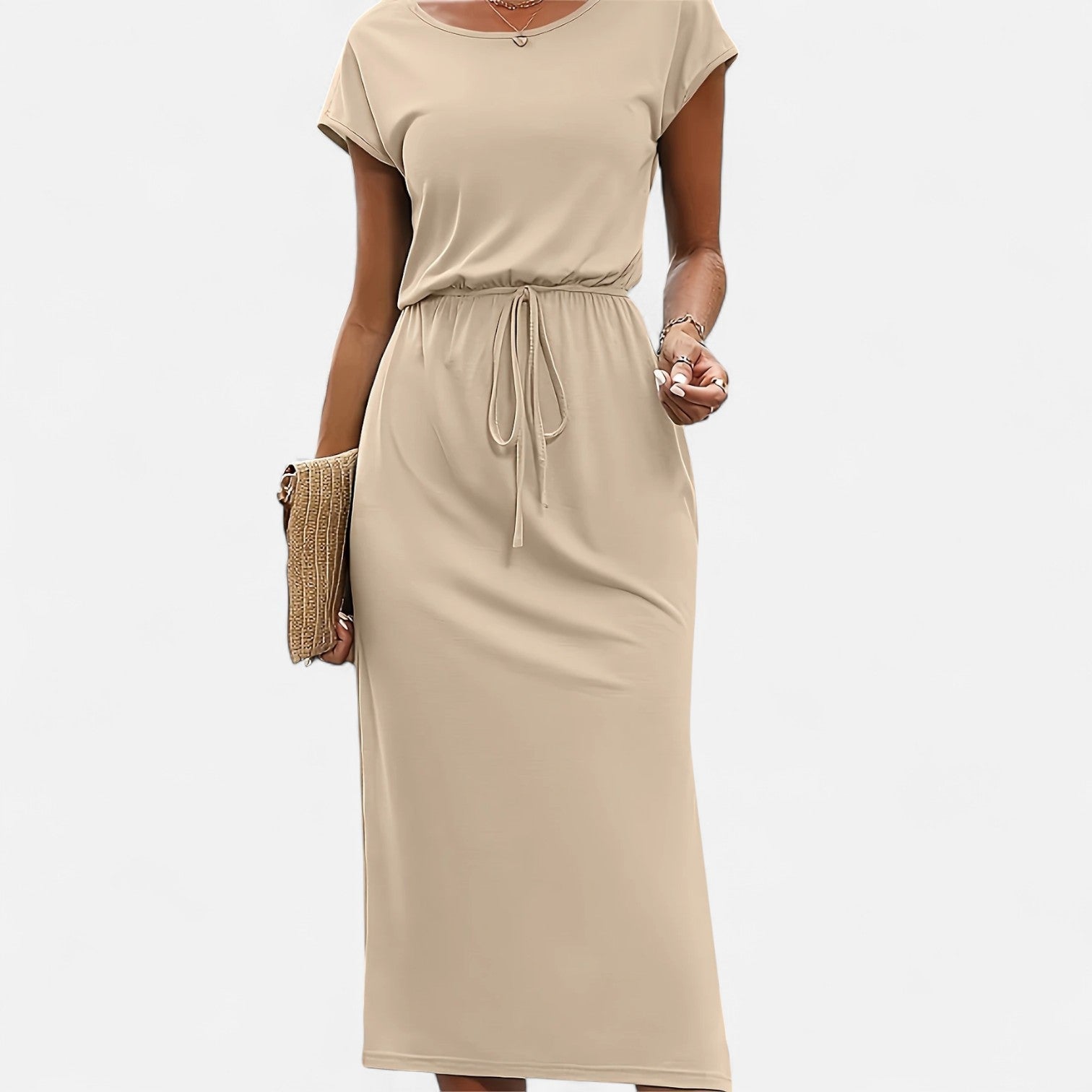 Dorevelle Women's Elegant White Dress with Stylish Heritage Knot Detail