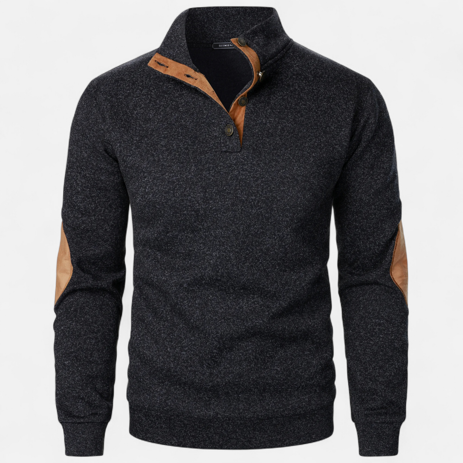 Dorevelle Men’s Knitted Sweater with Stand Collar – Elegant Heritage Style for Timeless Comfort