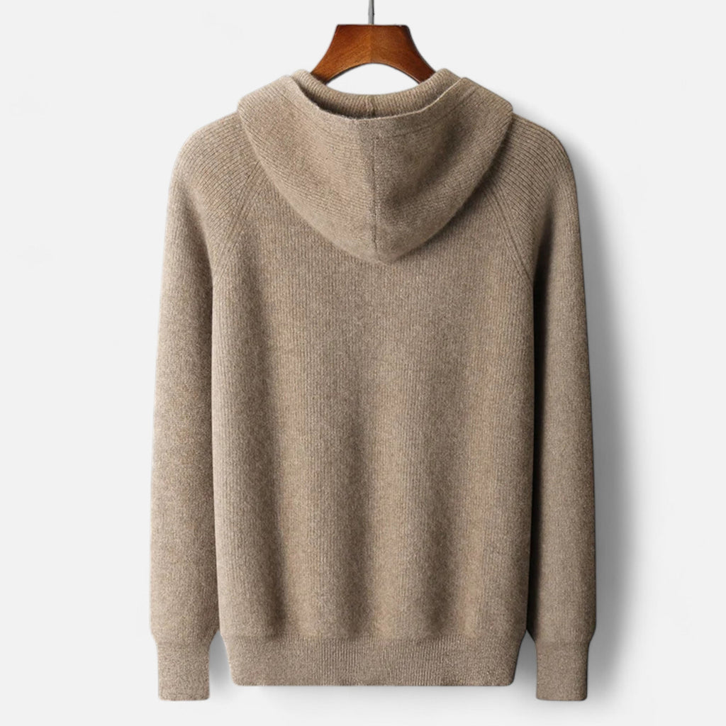 Dorevelle | Herren Zipper-Hoodie aus Heritage Merino Wolls Signatur-Design