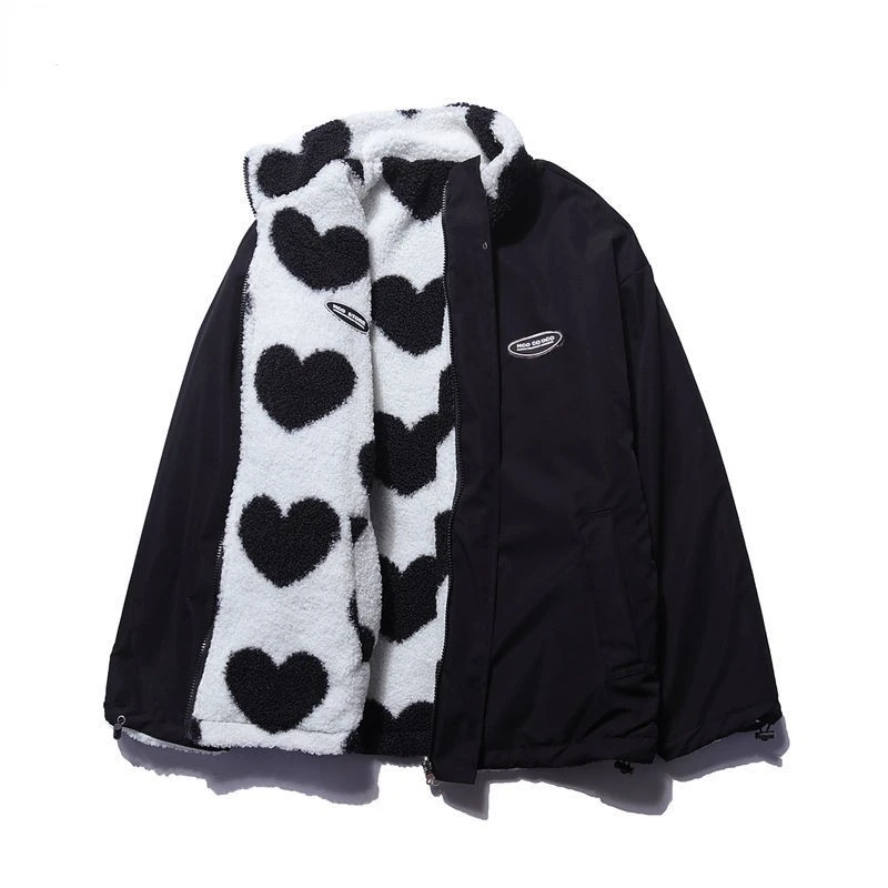 Alice - Romantic Ladies' Jacket with Cute Double-Sided Heart Pattern