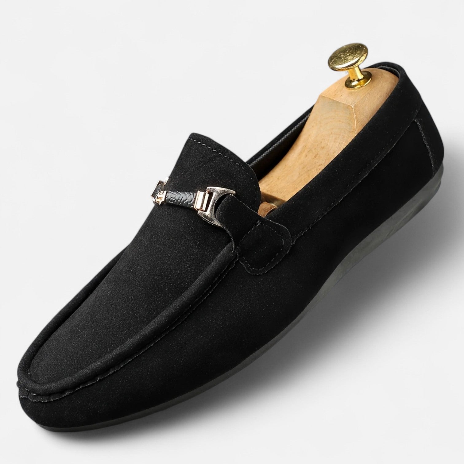 Dorevelle Men’s Classic Slip-On Buckle Loafers for Stylish Comfort