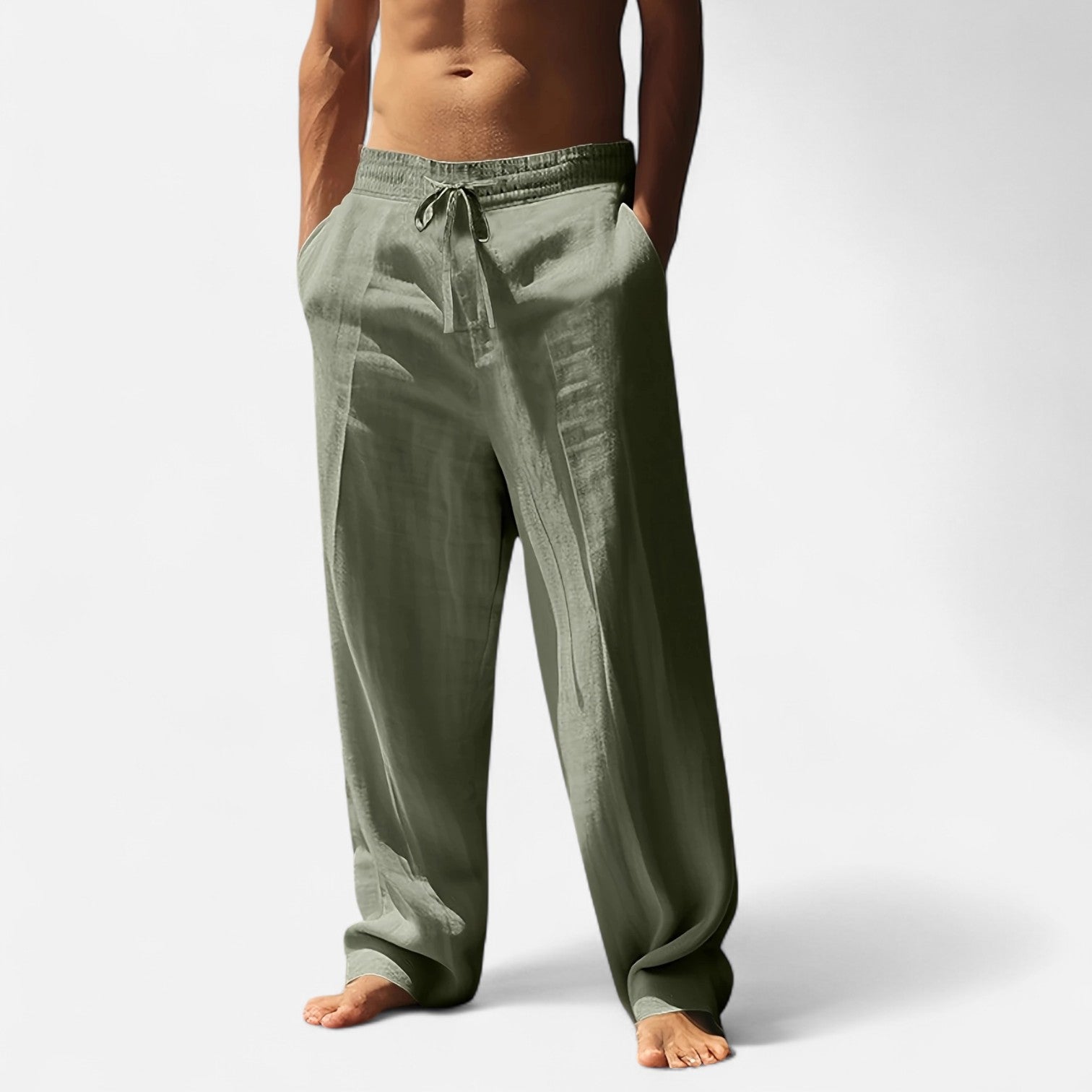 Dorevelle | Men’s Comfortable Relaxed Linen Autumn Pants – Effortless Riviera Style