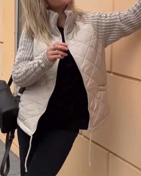 Stylish Solid Color Coat with Zipper and High Collar for Optimal Protection