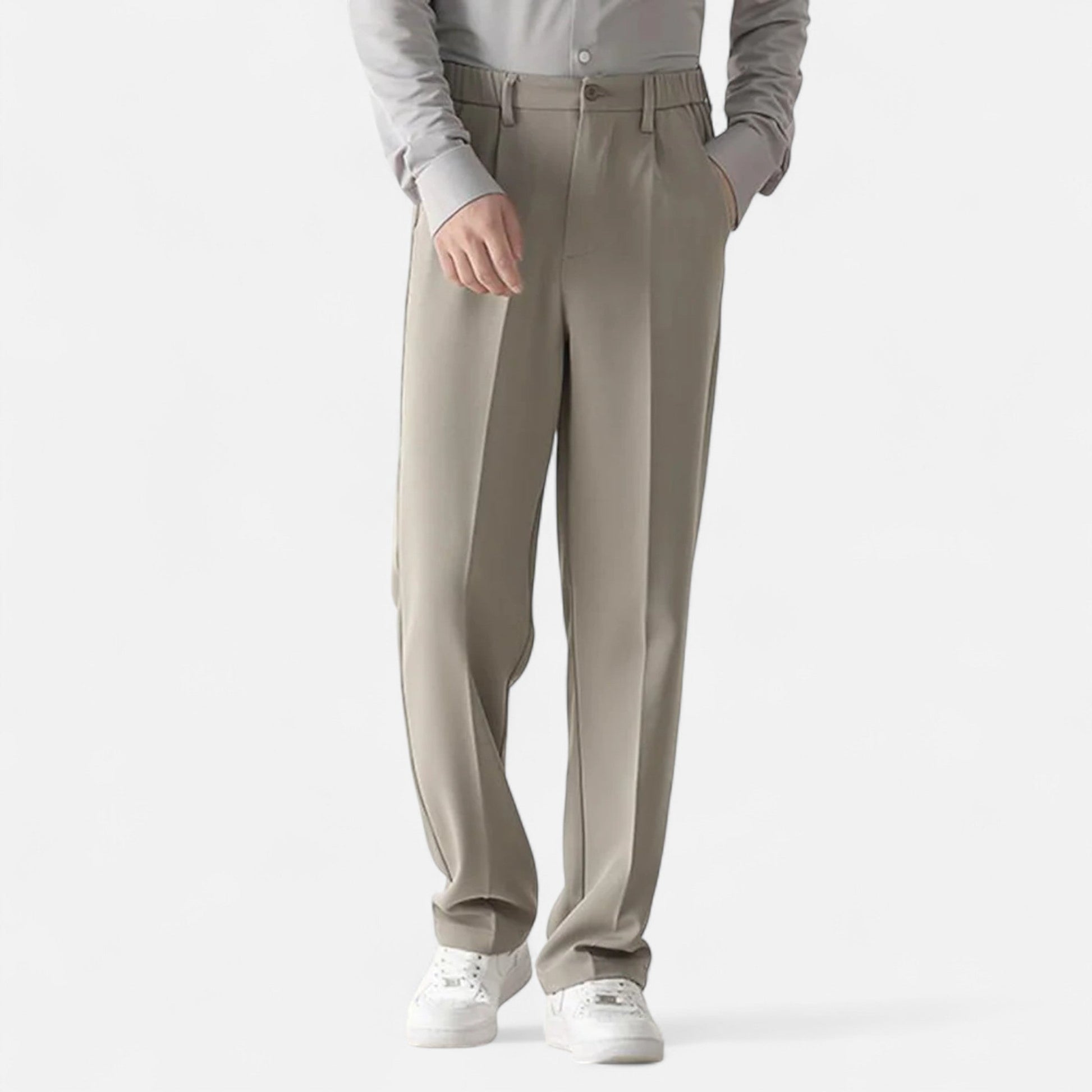 Dorevelle | Herrenweite-Hose mit weitem Bein – Herbstliche elegante Drapierung