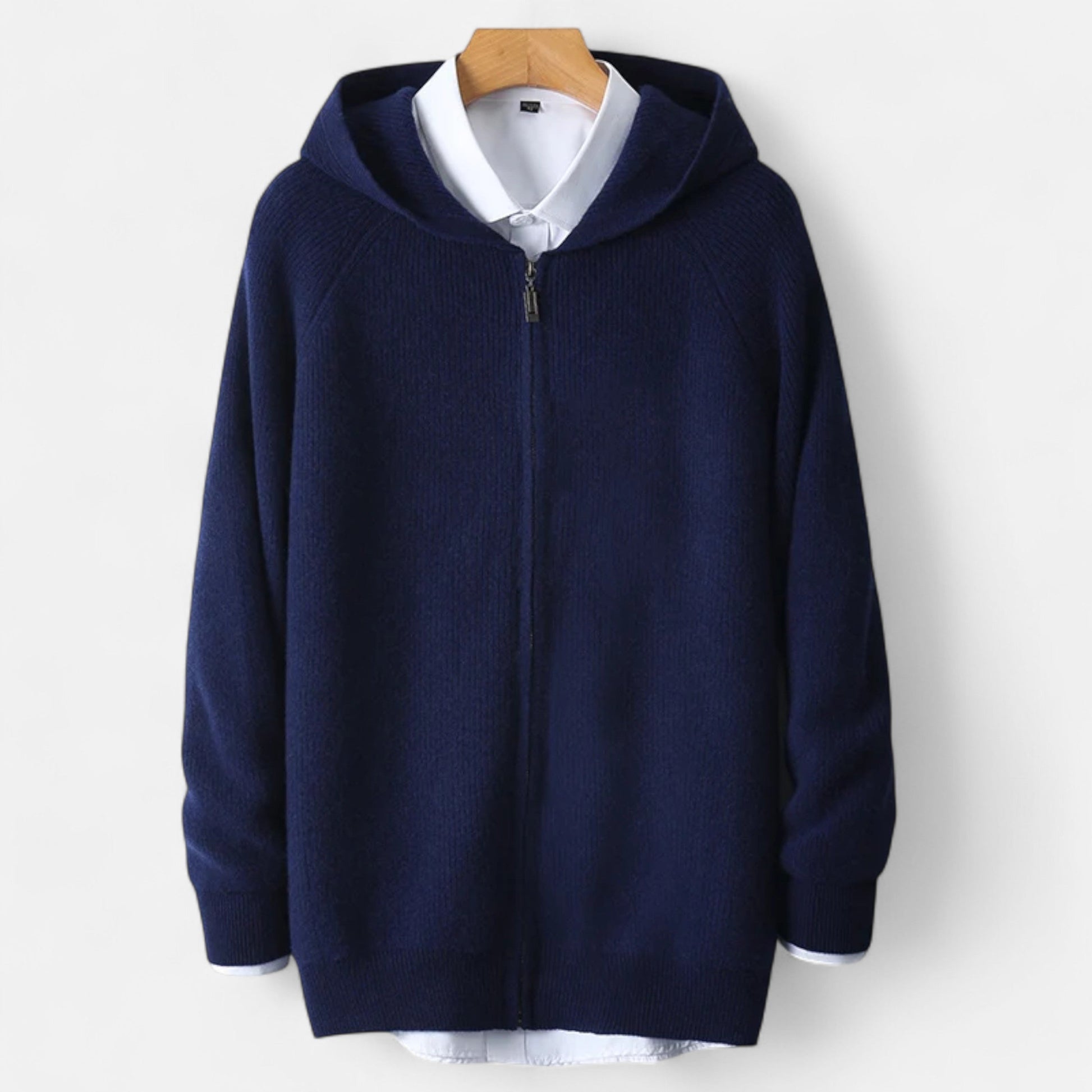 Dorevelle | Herren Zipper-Hoodie aus Heritage Merino Wolls Signatur-Design