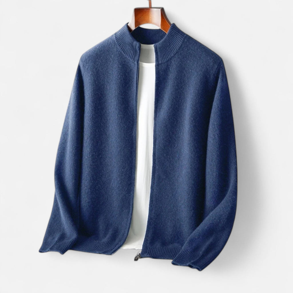 Dorevelle Men’s Zipped Sweater in Heritage Merino Knit – Stylish Warmth for Everyday Comfort