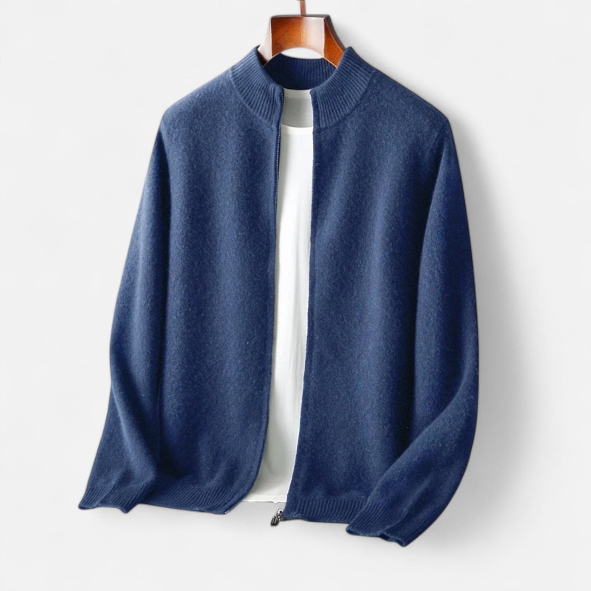 Dorevelle Men’s Zipped Sweater in Heritage Merino Knit – Stylish Warmth for Everyday Comfort