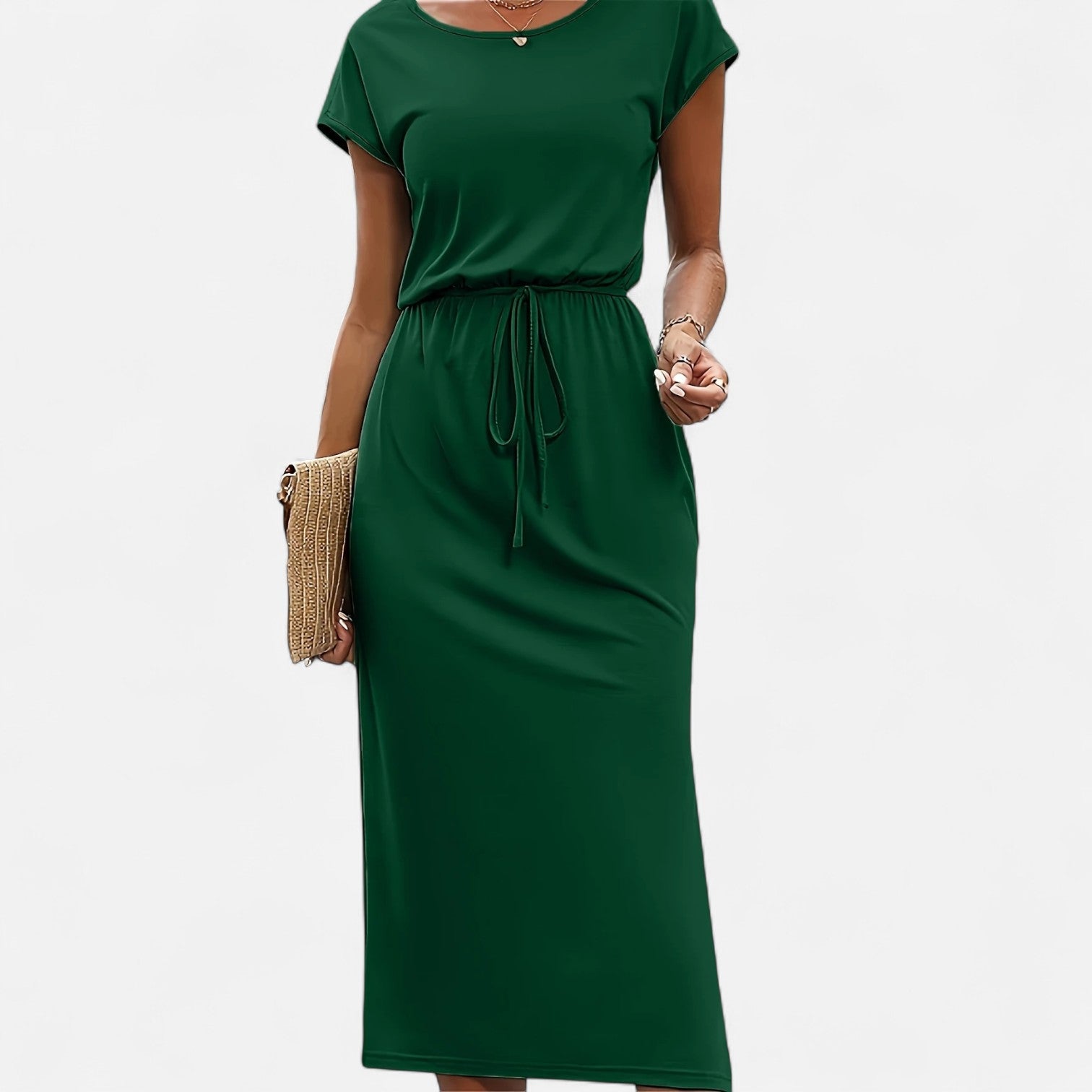 Dorevelle Women's Elegant White Dress with Stylish Heritage Knot Detail