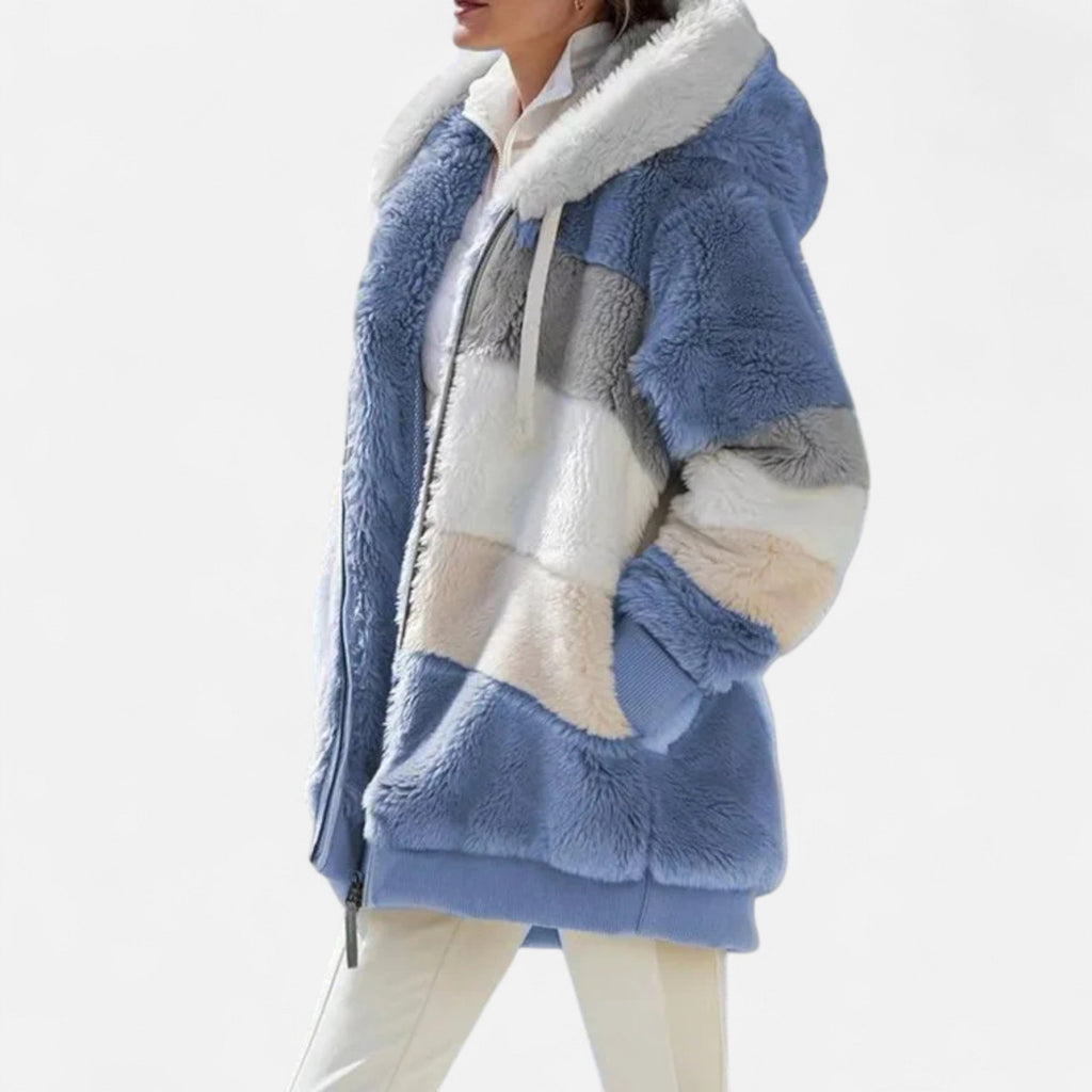 Dorevelle | Damen Oversized Jacke mit Kapuze – Elegante Herbst- und Wintermode