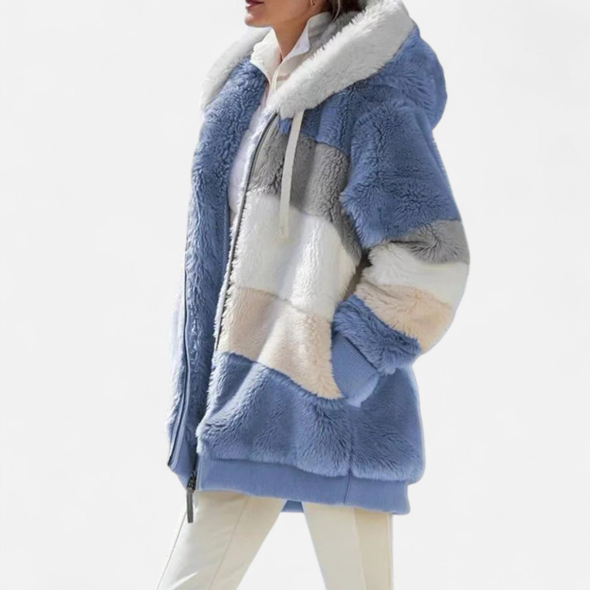 Dorevelle | Damen Oversized Jacke mit Kapuze – Elegante Herbst- und Wintermode