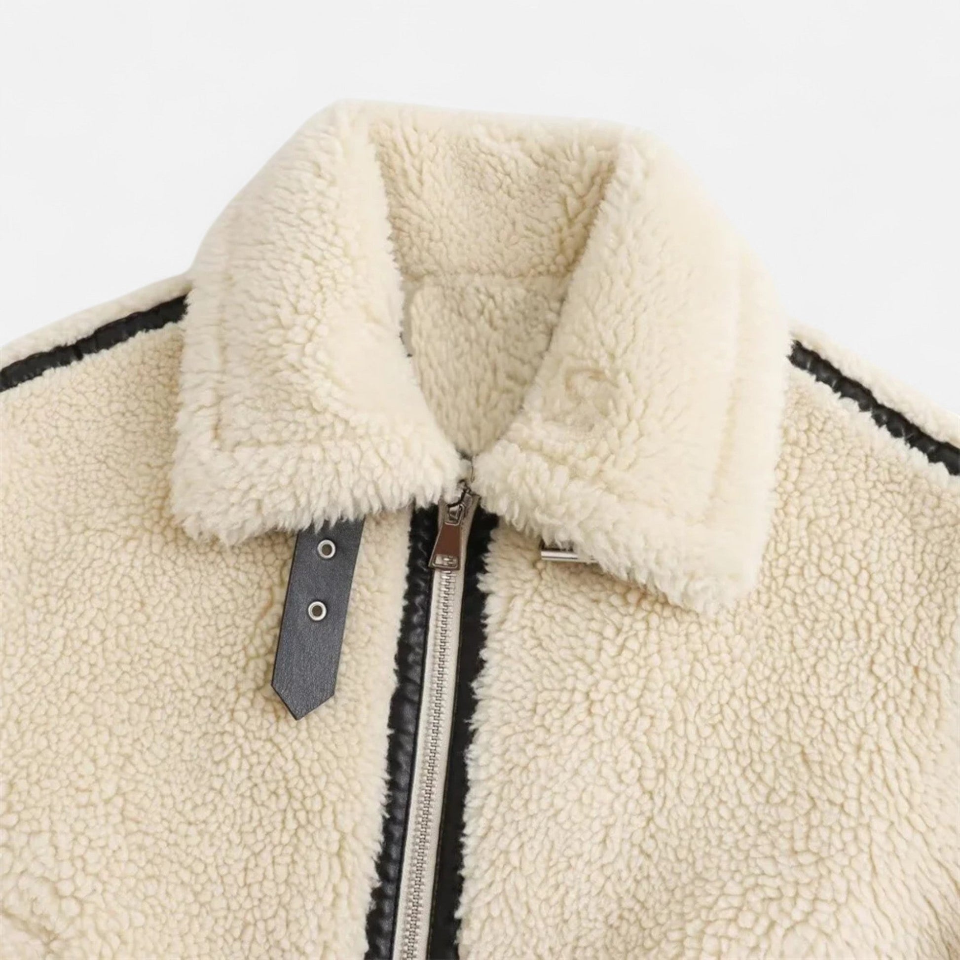 Dorevelle Damen Wollfell-Jacke – Stilvolle Herbst- und Wintereleganz