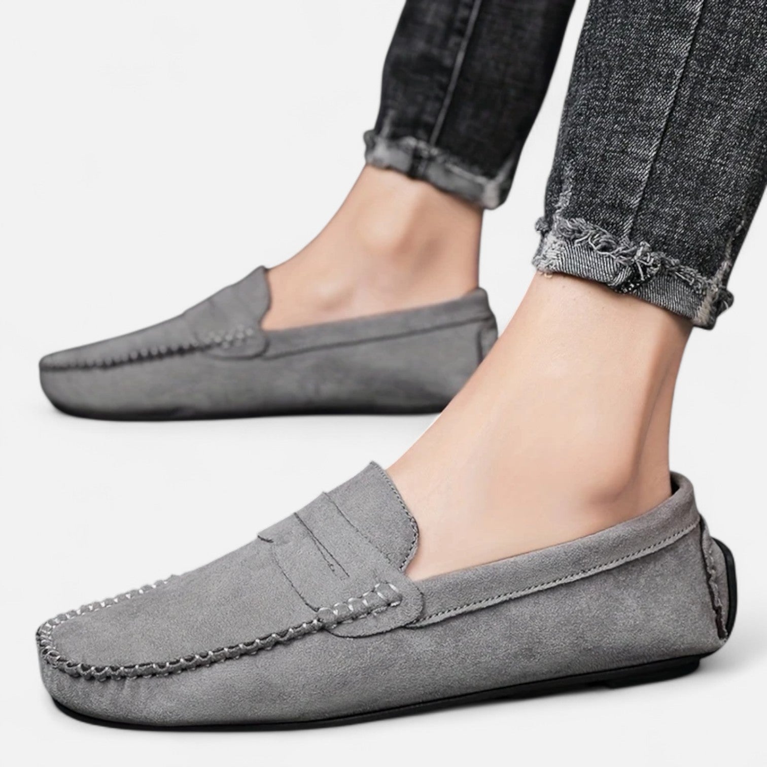 Dorevelle Men's Elegant Leather Slip-On Loafers for Stylish Comfort