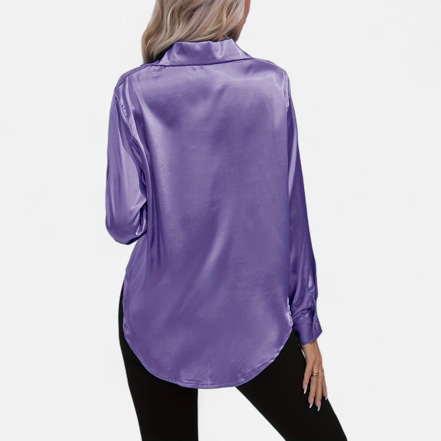Dorevelle Women's Elegant Satin Shirt with Heritage Collar for a Classic Stylish Look