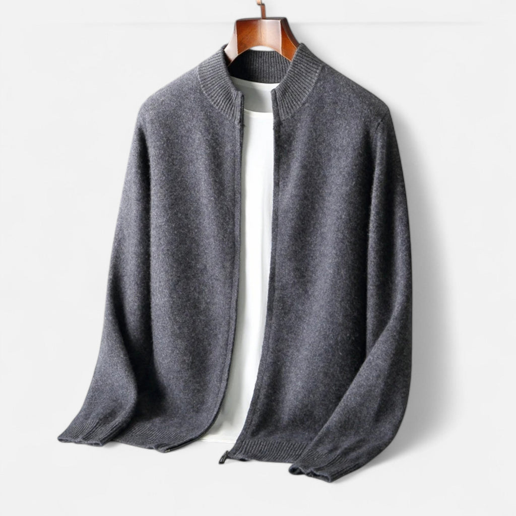 Dorevelle Men’s Zipped Sweater in Heritage Merino Knit – Stylish Warmth for Everyday Comfort