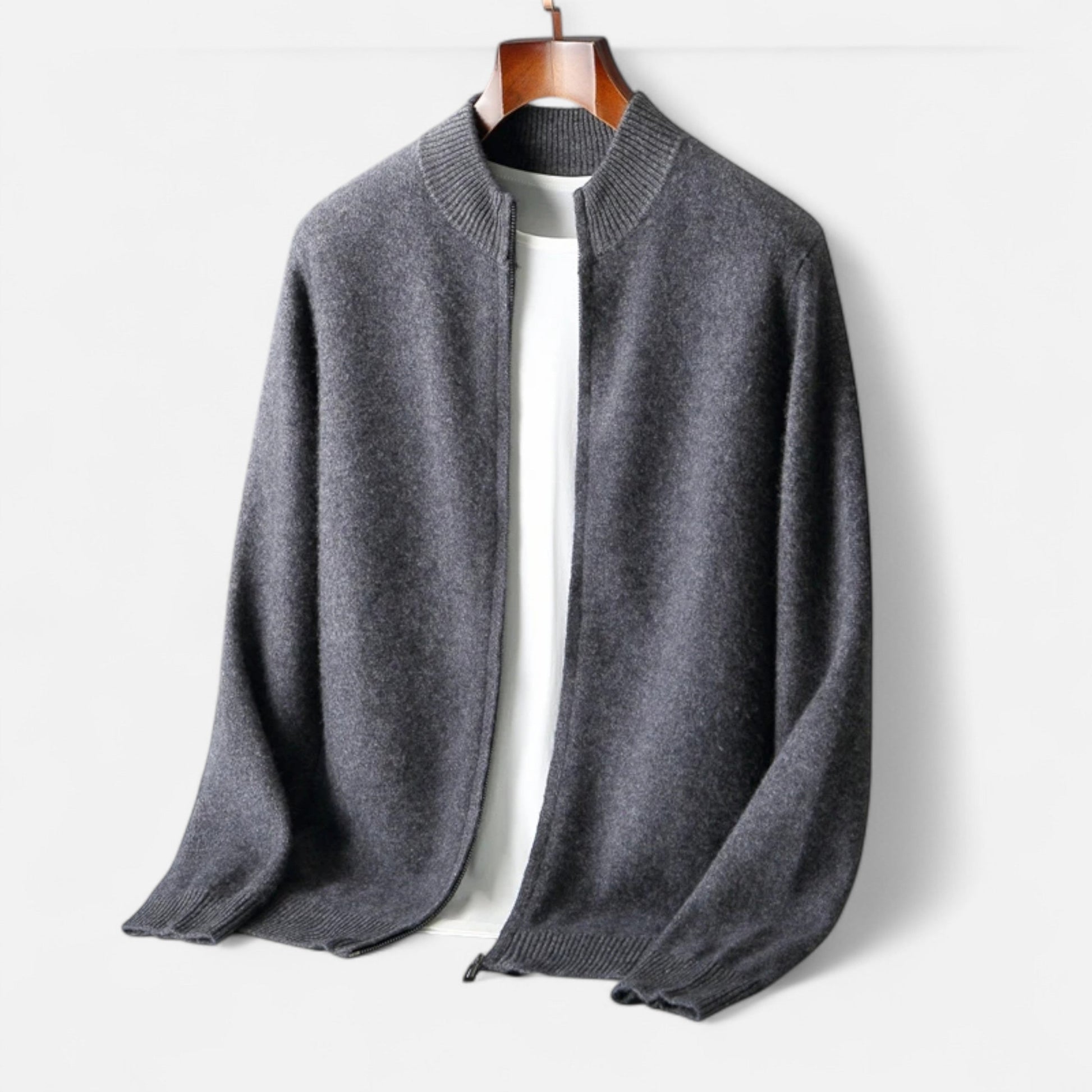 Dorevelle Men’s Zipped Sweater in Heritage Merino Knit – Stylish Warmth for Everyday Comfort