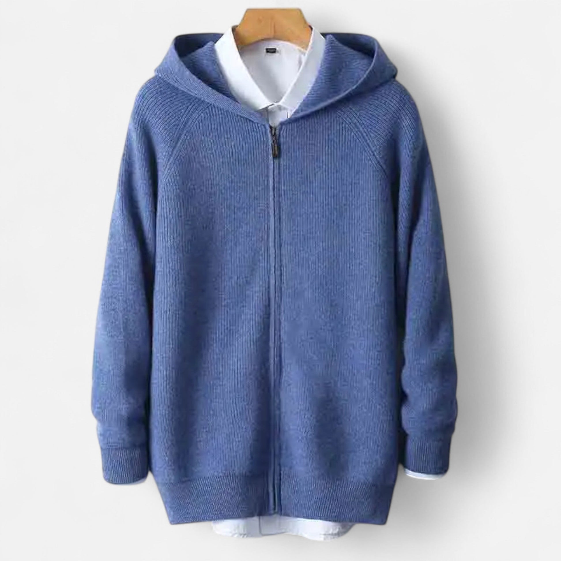 Dorevelle | Herren Zipper-Hoodie aus Heritage Merino Wolls Signatur-Design