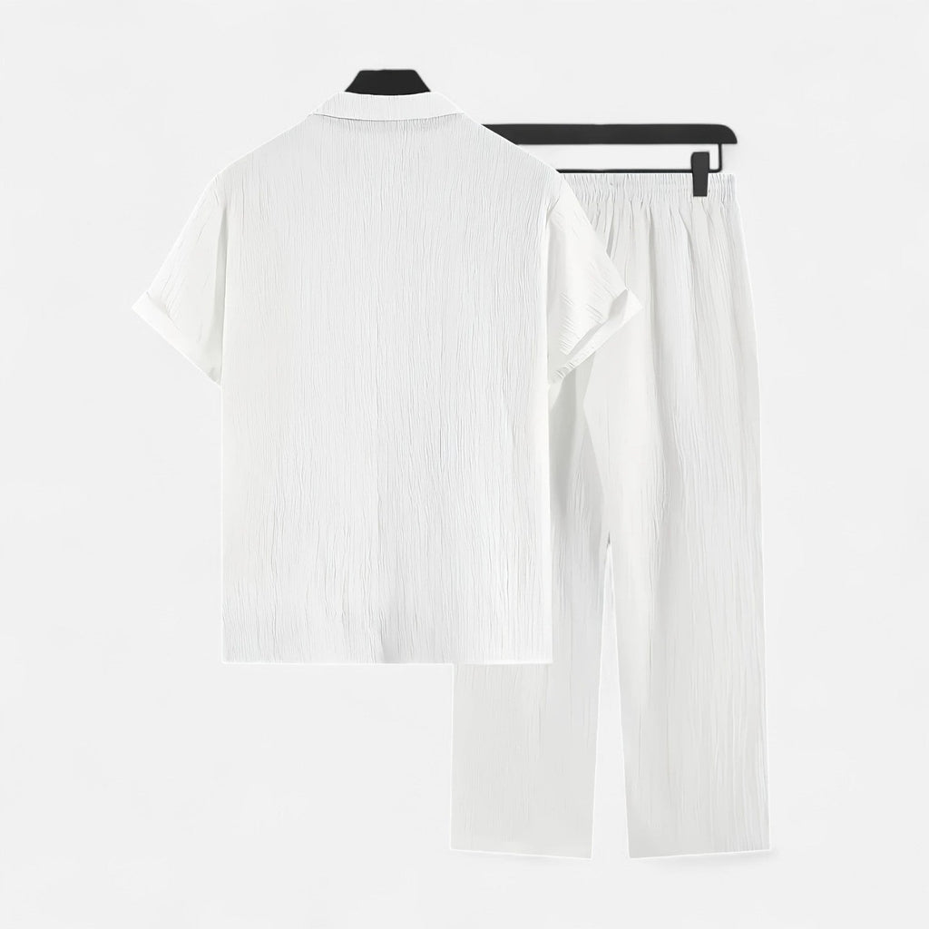 Dorevelle Men’s Linen Set – Stylish Riviera Button-Up Comfort