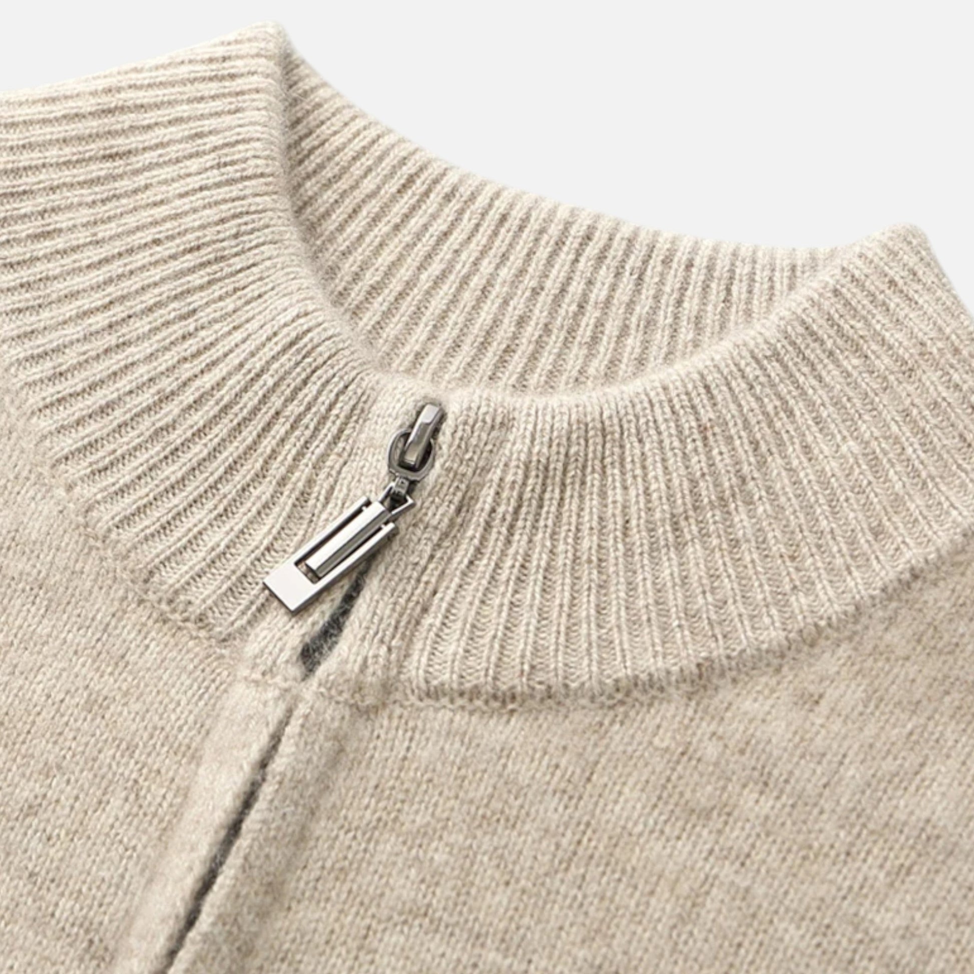 Dorevelle Men’s Zipped Sweater in Heritage Merino Knit – Stylish Warmth for Everyday Comfort