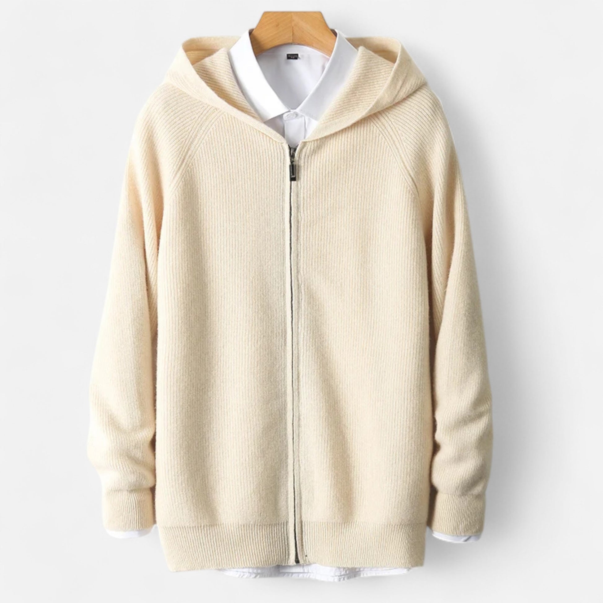 Dorevelle | Herren Zipper-Hoodie aus Heritage Merino Wolls Signatur-Design