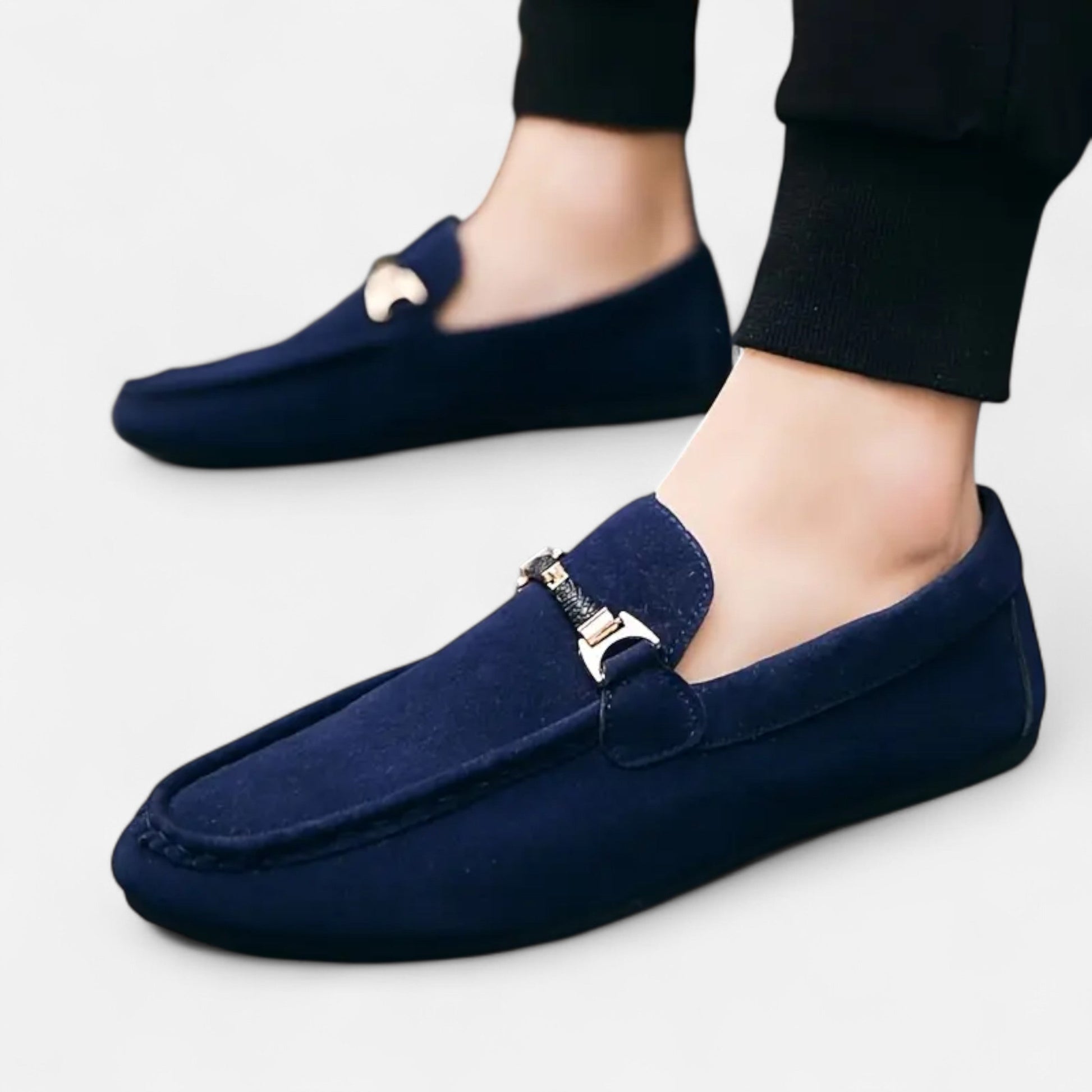 Dorevelle Men’s Classic Slip-On Buckle Loafers for Stylish Comfort