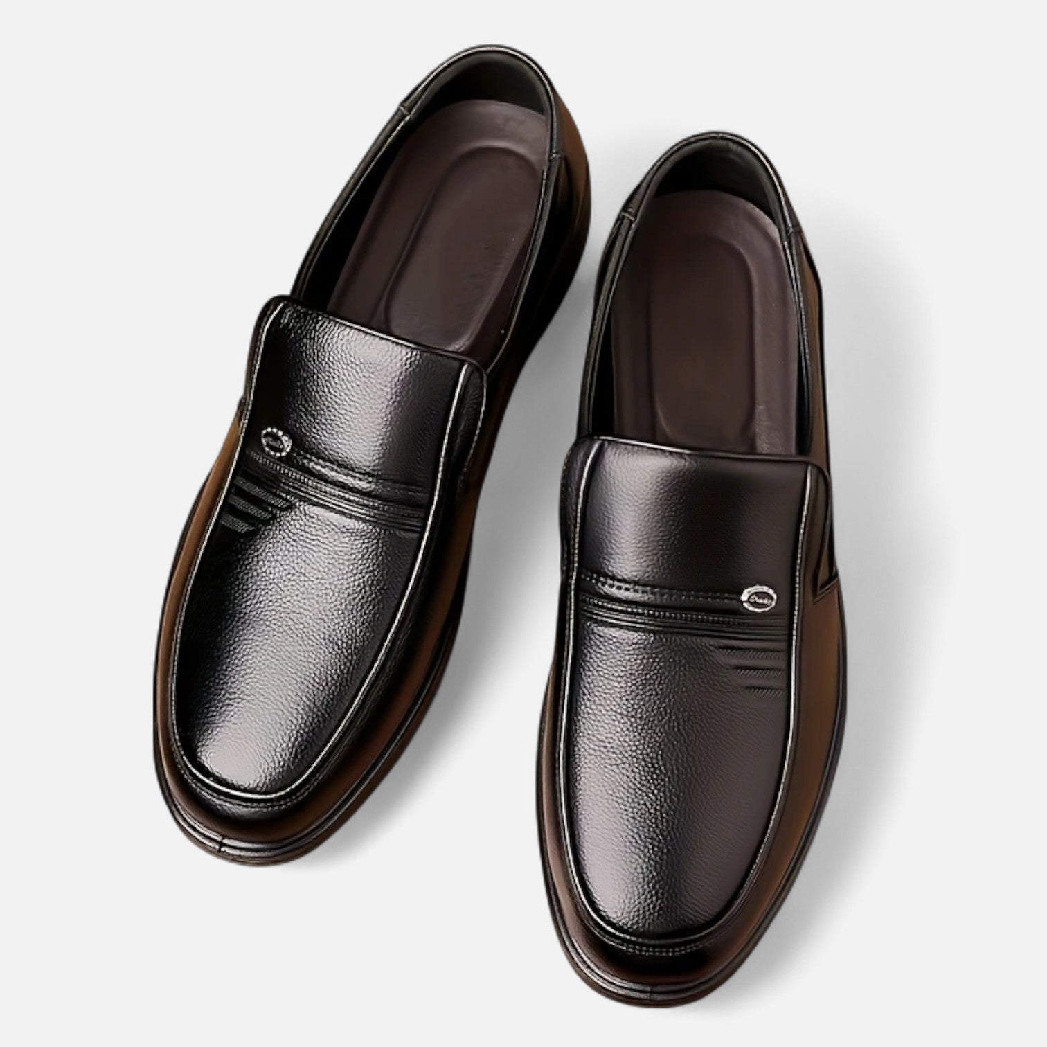 Dorevelle Men's Premium Leather Loafers – Stylish Ivy Slip-On Comfort