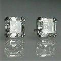 Elegant Vintage White Gold Cubic Earrings