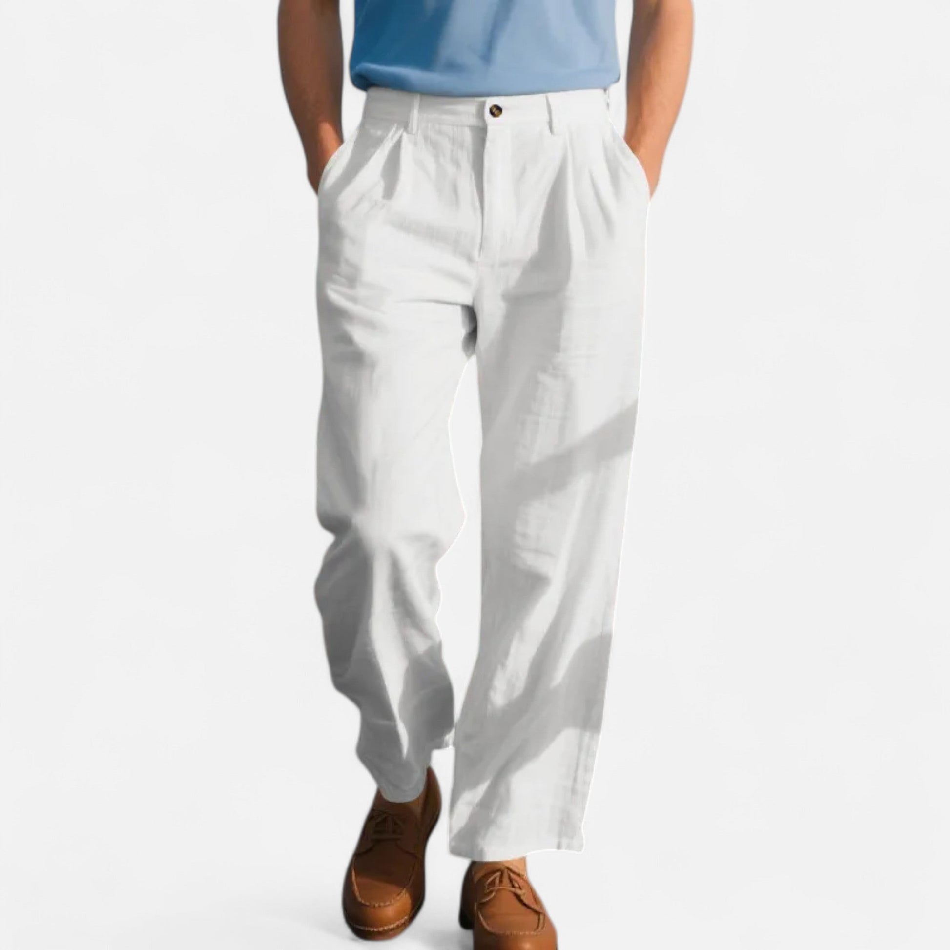 Dorevelle | Herren Leinenhose mit geradem Schnitt – Elegante Business-Mode
