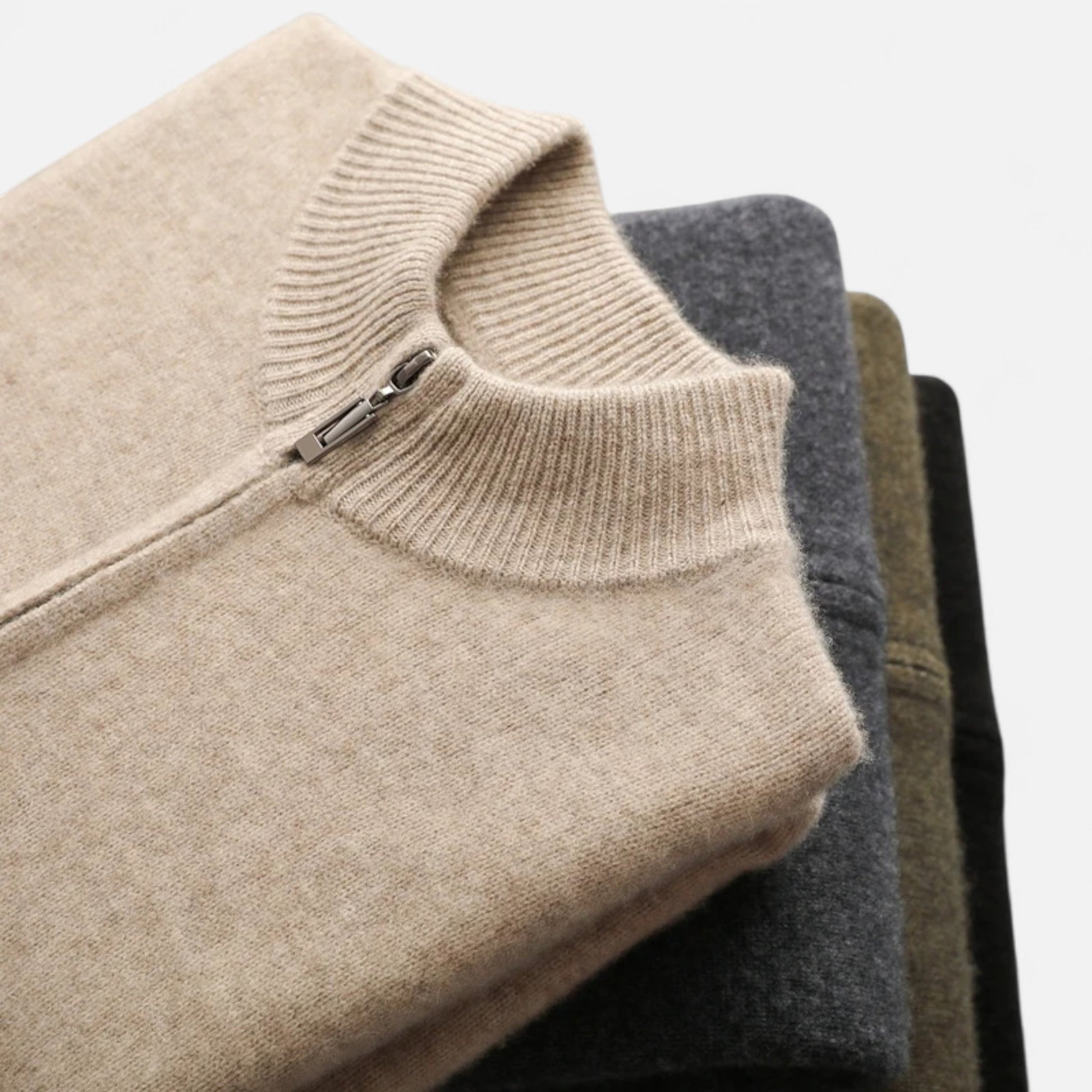 Dorevelle Men’s Zipped Sweater in Heritage Merino Knit – Stylish Warmth for Everyday Comfort