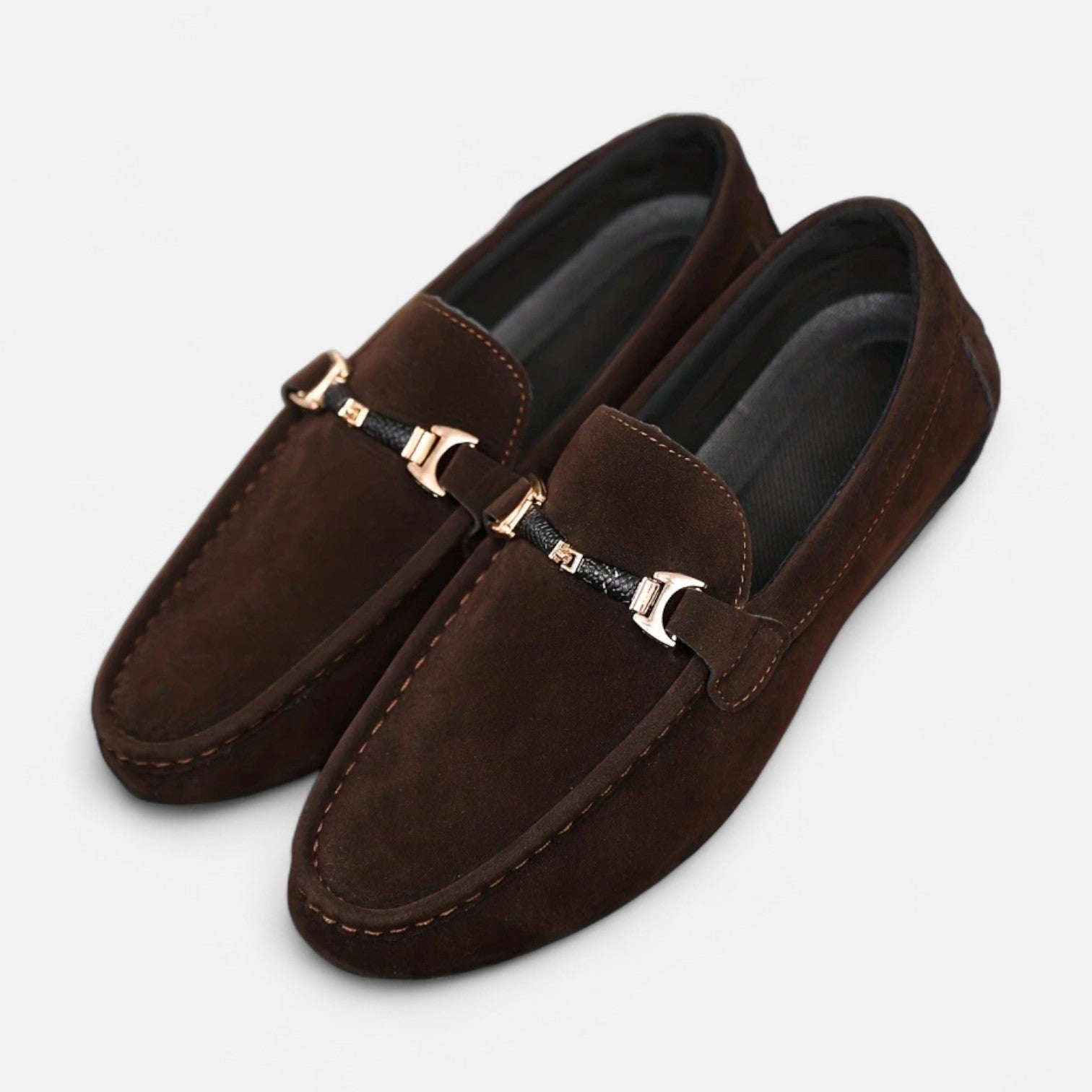 Dorevelle Men’s Classic Slip-On Buckle Loafers for Stylish Comfort